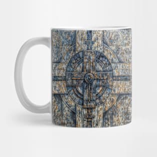 Interlocking Abstract Geometric Figures Dimensions Mug